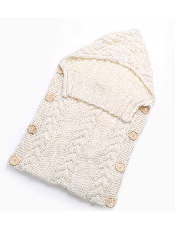 Comfy Soft Hoody Knitted Baby's Sleeping Bag - Image 4
