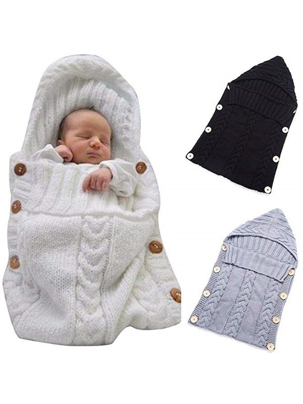 Comfy Soft Hoody Knitted Baby's Sleeping Bag - Image 3