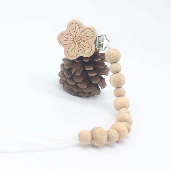 Cartoon Pine Cone Shaped Safety Pacifier Chain - Image 3
