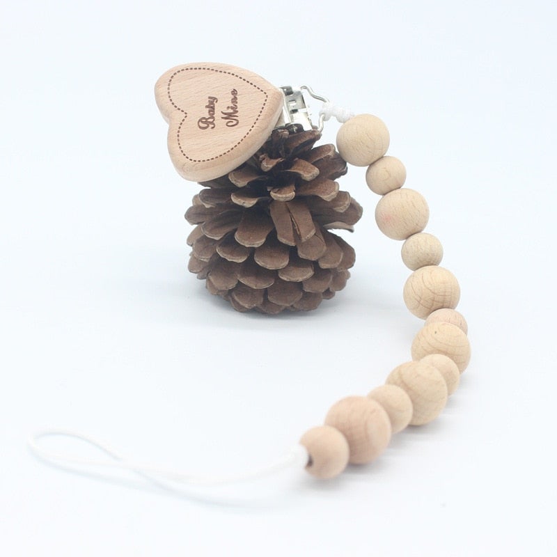 Cartoon Pine Cone Shaped Safety Pacifier Chain - Image 1