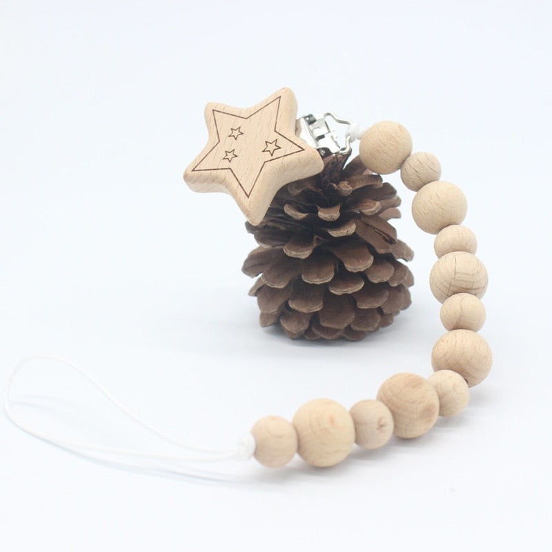 Cartoon Pine Cone Shaped Safety Pacifier Chain - Image 1