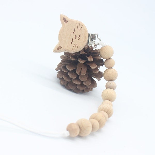 Cartoon Pine Cone Shaped Safety Pacifier Chain - Image 4