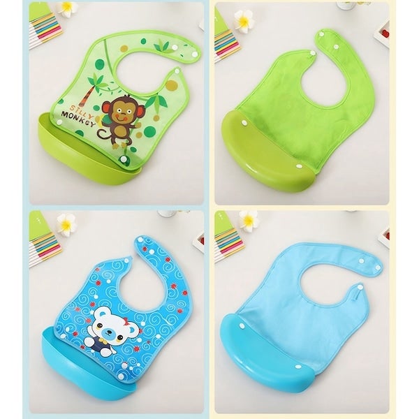 Waterproof Cartoon Printed Baby Bib - Image 3