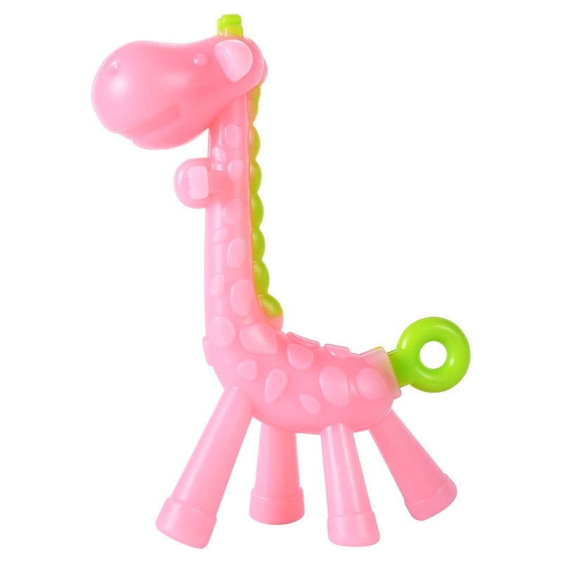 Giraffe Chew Toy Soft Silicone Baby Teether - Image 1