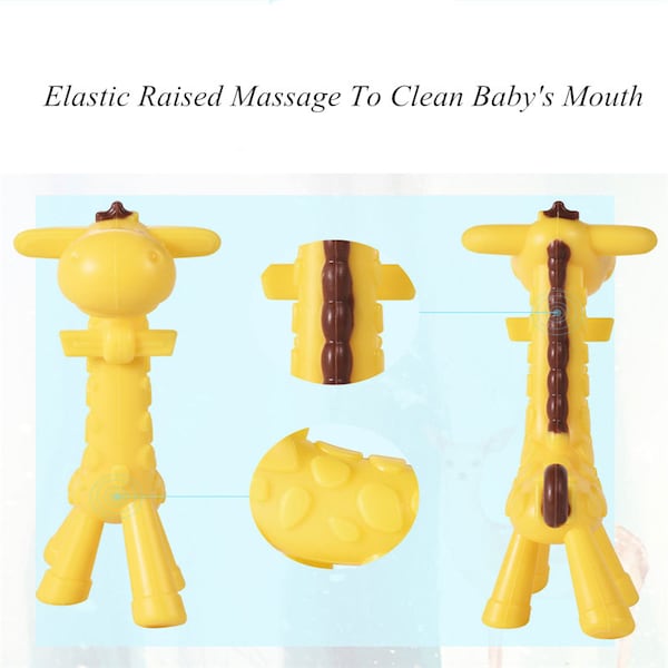 Giraffe Chew Toy Soft Silicone Baby Teether - Image 3