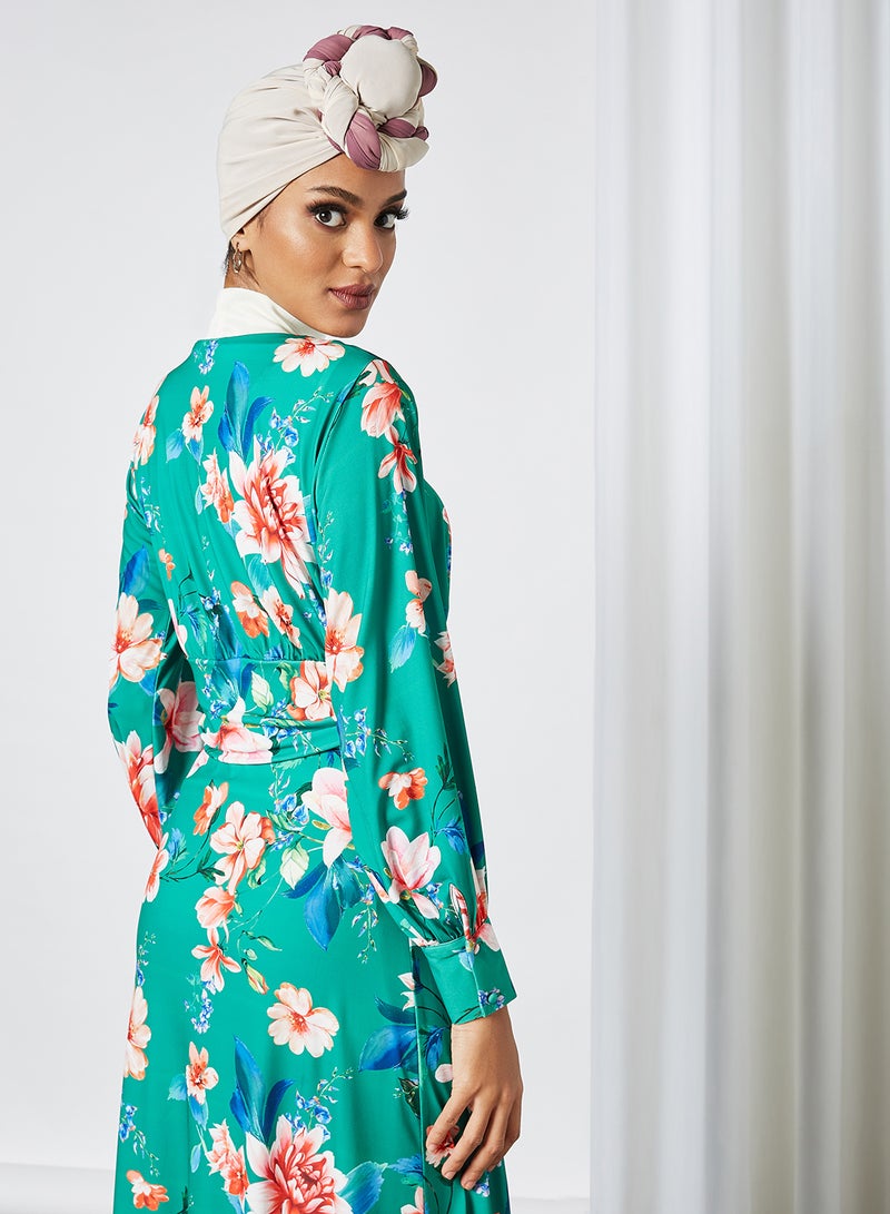 SIVVI for HANIYA - Floral Maxi Dress Green - Image 1