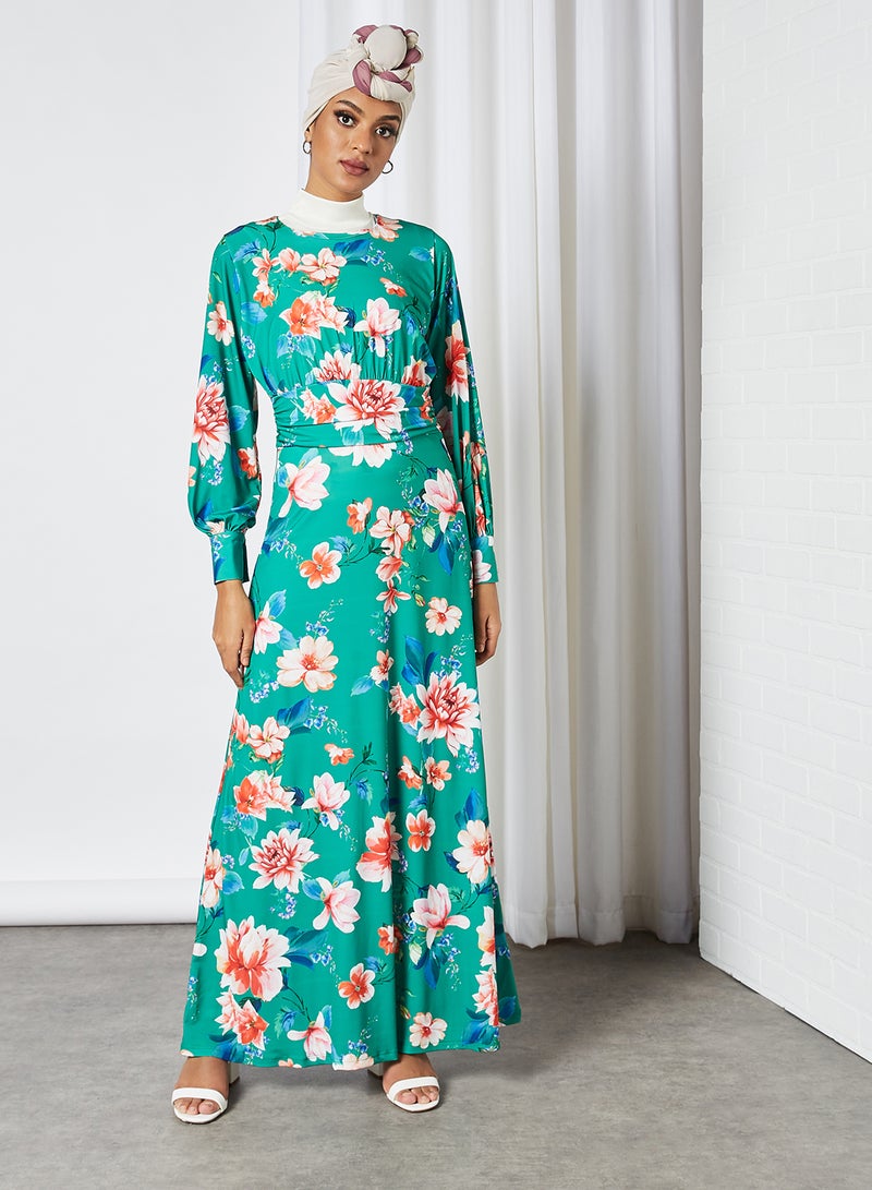 SIVVI for HANIYA - Floral Maxi Dress Green - Image 1