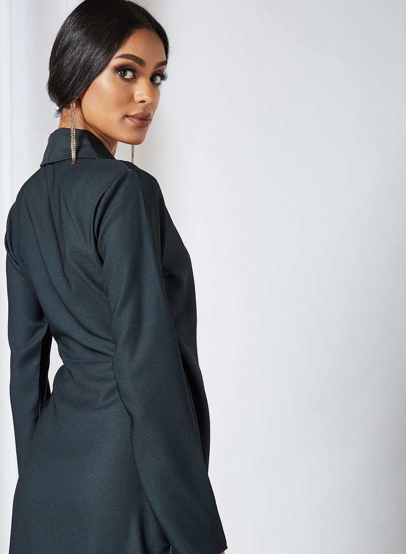 SIVVI for HANIYA Asymmetric Hem Dress Black - Image 3