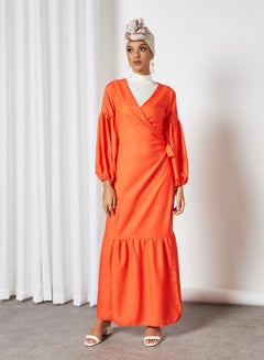 SIVVI for HANIYA Wrapover Maxi Dress Red  - Image 1