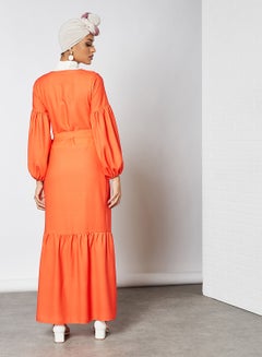 SIVVI for HANIYA Wrapover Maxi Dress Red  - Image 2