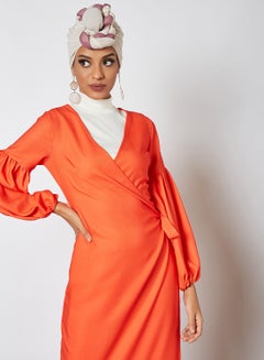 SIVVI for HANIYA Wrapover Maxi Dress Red  - Image 4