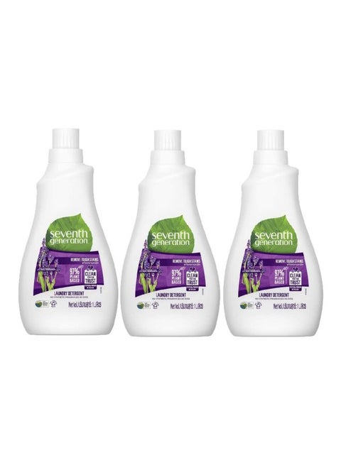 Pack Of 3 Plant-Based Concentrated Laundry Detergent - Fresh Lavender Clear 3x1Liters