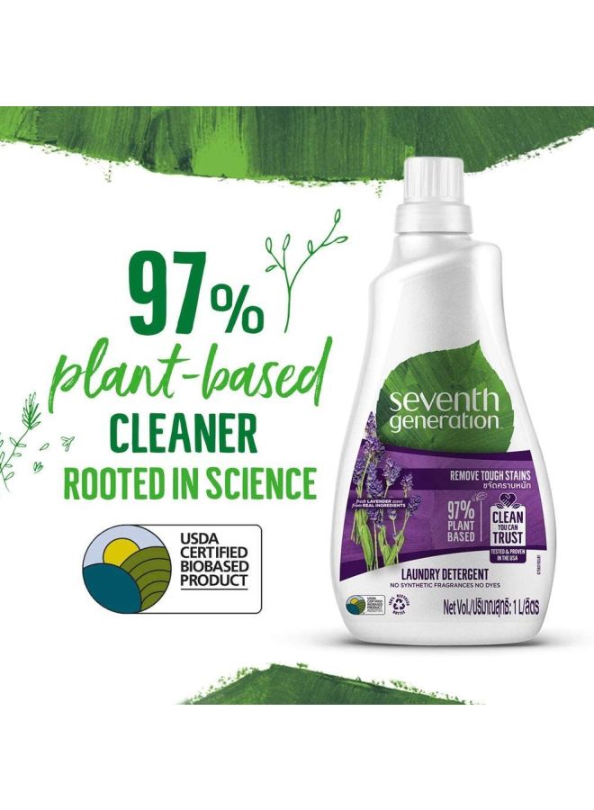 Pack Of 3 Plant-Based Concentrated Laundry Detergent - Fresh Lavender Clear 3x1Liters