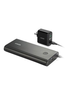 باور بنك بتقنية PowerCore+‎ سعة 26800 مللي أمبير وشاحن جداري  بتقنية PowerPort+‎ 26800.0 mAh أسود