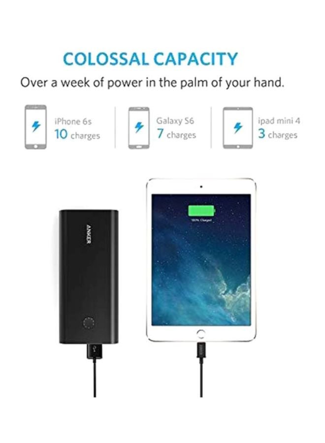 آنكر - باور بنك بتقنية PowerCore+‎ سعة 26800 مللي أمبير وشاحن جداري  بتقنية PowerPort+‎ 26800.0 mAh أسود - Image 1
