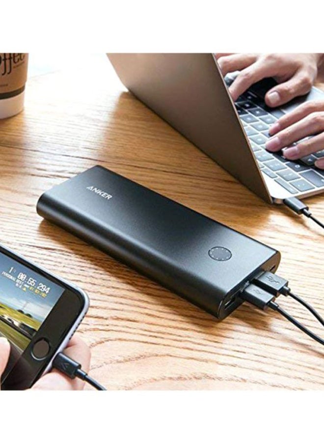 آنكر - باور بنك بتقنية PowerCore+‎ سعة 26800 مللي أمبير وشاحن جداري  بتقنية PowerPort+‎ 26800.0 mAh أسود - Image 1