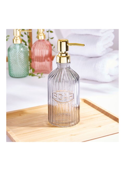 Vega Glass Soap Dispenser Grey 8.1x21.5x8.1cm