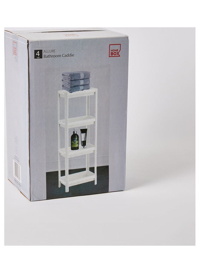 Home Box - 4-Tier Allure Bathroom Caddy White 22.5x140cm - Image 1