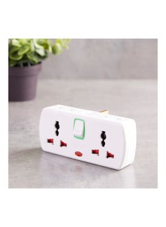 Home Box Multifunction Wireless Socket 2 Port With Smart Charger White 18x8cm  - Image 1
