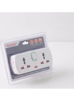Home Box Multifunction Wireless Socket 2 Port With Smart Charger White 18x8cm  - Image 3