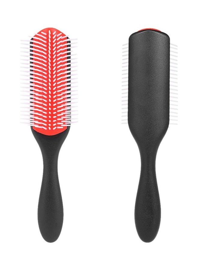 Generic - Anti-Static Hair Brush Comb Black/Red/White 21.5x6.5x3.5cm - Image 1