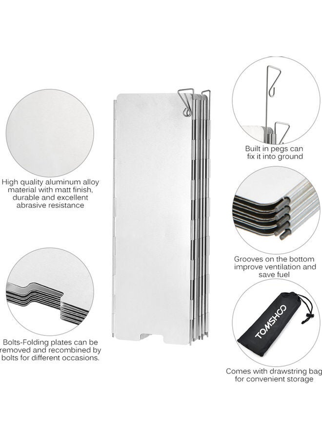 طقم سدادات تخييم قابلة للطي للاستخدام في الأماكن الخارجية مكون من 10 ألواح مع حقيبة تخزين - Image 4