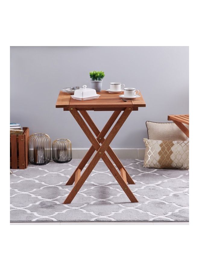 Home Box - Bahama Square Folding Table Brown 74 x 60cm - Image 1