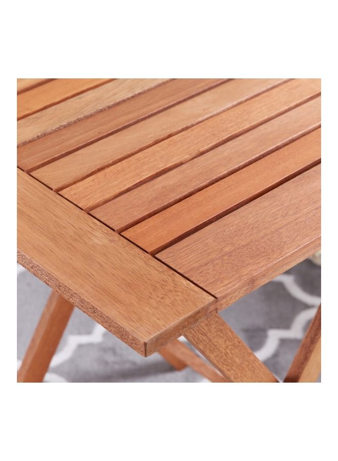 Home Box - Bahama Square Folding Table Brown 74 x 60cm - Image 1