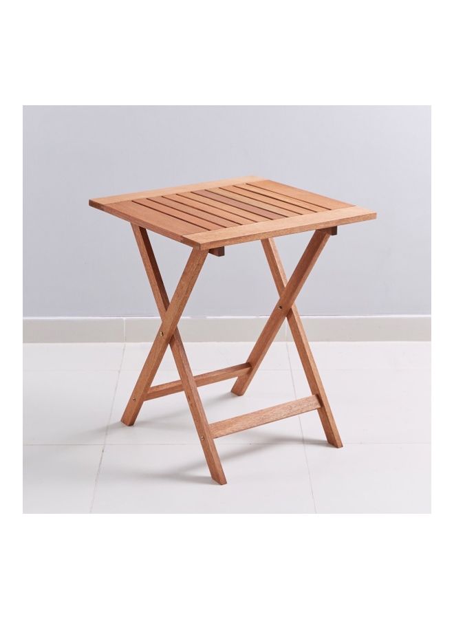 Home Box - Bahama Square Folding Table Brown 74 x 60cm - Image 1