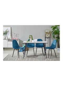 Home Box Finland 4 Seater Dining Table White 76 x 120cm  - Image 5