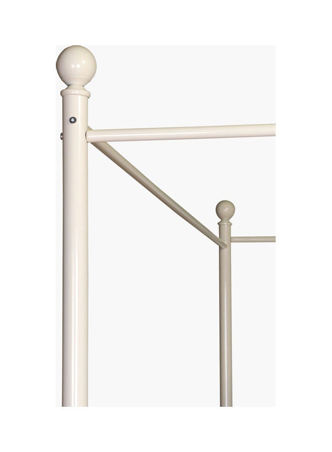 Isabella 4-Poster Single Bed With Mosquito Net White/Beige