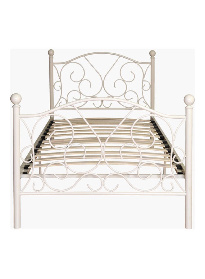 Isabella 4-Poster Single Bed With Mosquito Net White/Beige