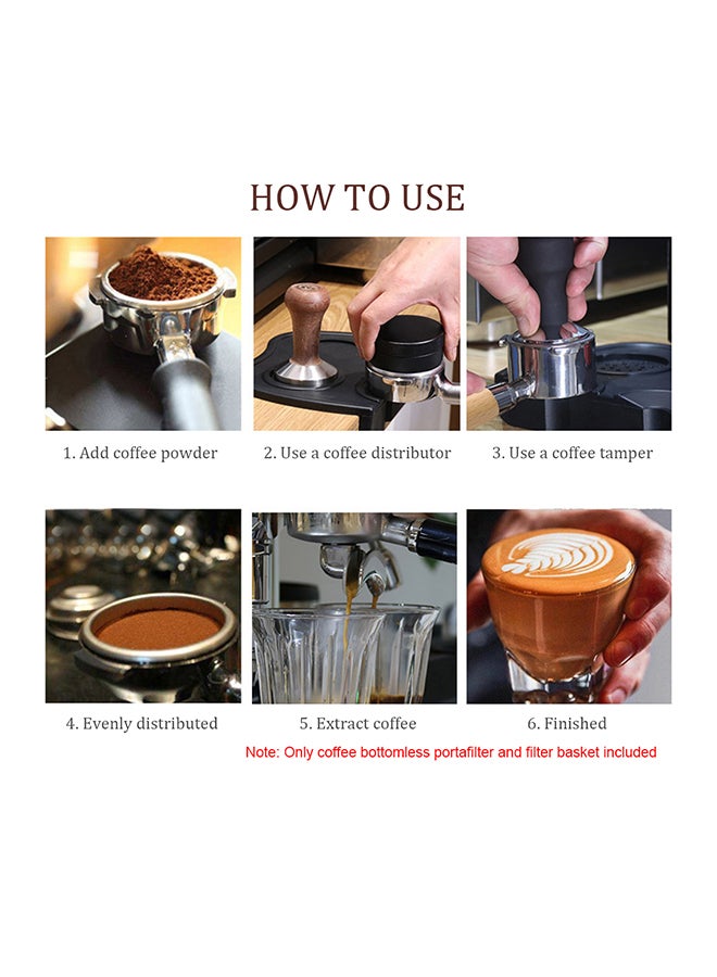 Generic - 51mm Coffee Bottomless Portafilter With Filter Basket Multicolour 23.2x4.7x7.5cm - Image 1