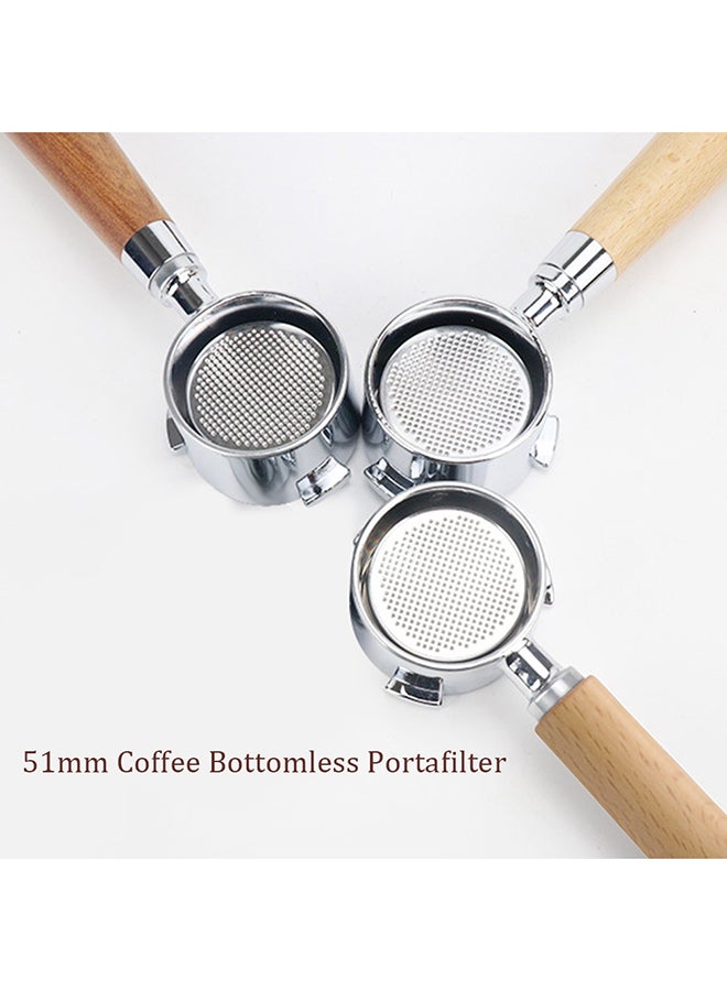 Generic - 51mm Coffee Bottomless Portafilter With Filter Basket Multicolour 23.2x4.7x7.5cm - Image 1