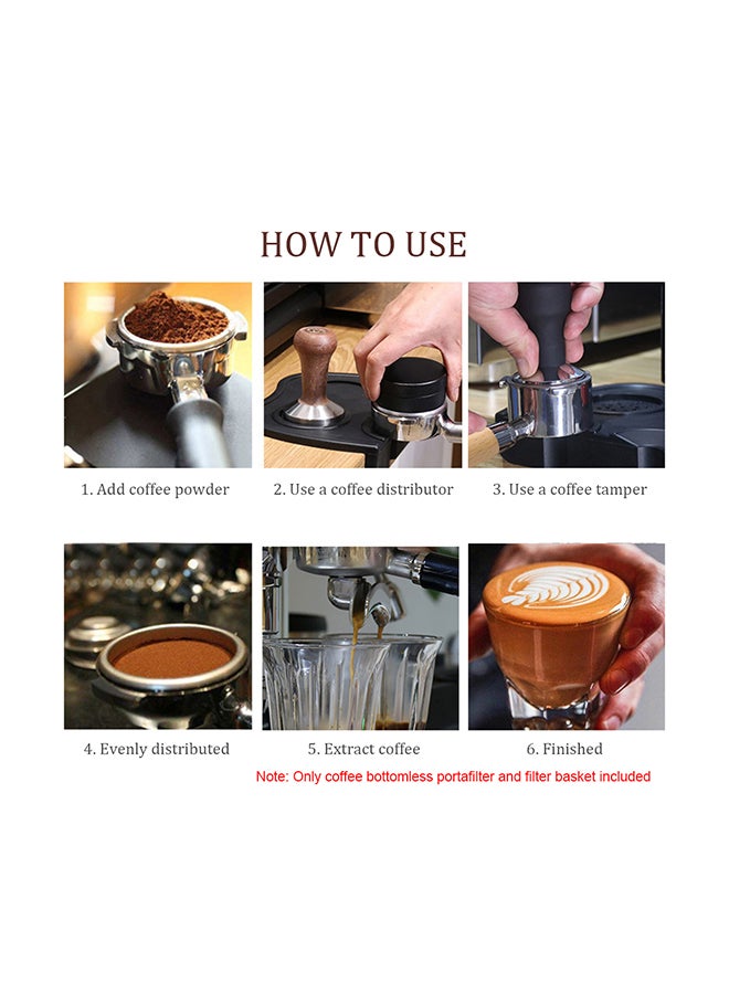 Generic - 51mm Coffee Bottomless Portafilter With Filter Basket Multicolour 23.2x4.7x7.5cm - Image 1