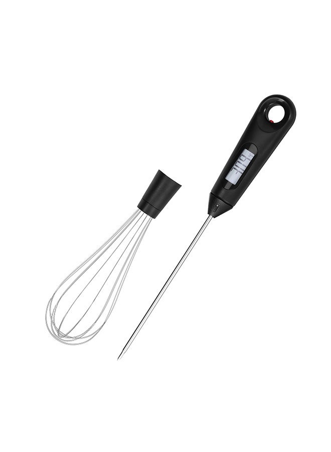مقياس حرارة 2×1 لقراءة الطعام بشكل فوري مع مخفقة بيض أسود/فضي 31x6.5x6.5سم - Image 1