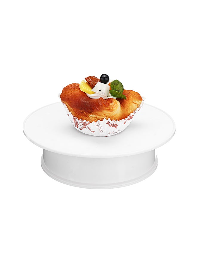 حامل دوّار بزاوية 360 درجة لعرضِ الكيك أبيض 20x6x16.5سم - Image 5