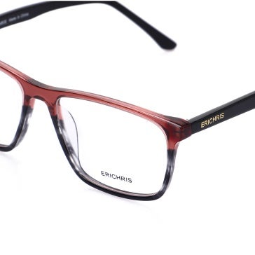 ERICHRIS - men Optical Eyeglass Square Frame With Case - Image 1