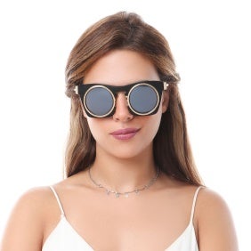 ERICHRIS Women's Optical Eyeglass Aviator Frame With Case - Image 2