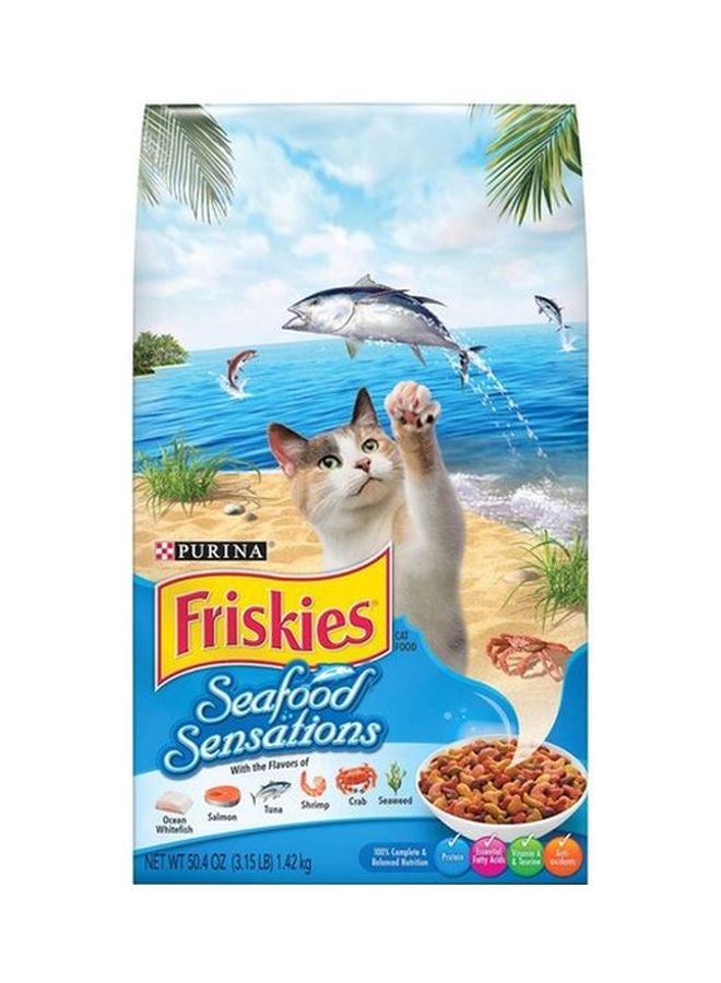 PURINA Friskies Seafood Sensations Cat Dry Food - Shrimp Brown 1.42kg - Image 1