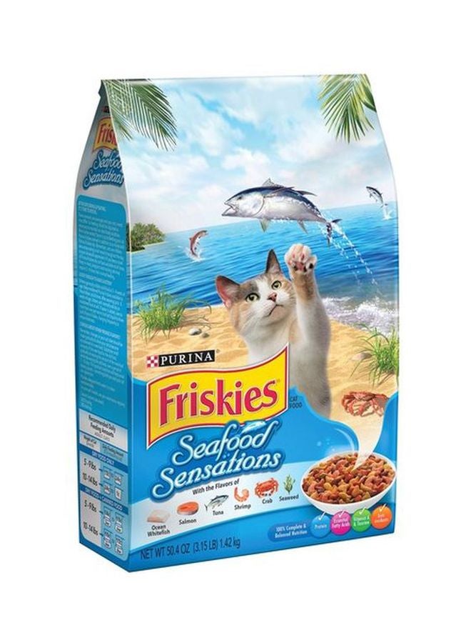 PURINA Friskies Seafood Sensations Cat Dry Food - Shrimp Brown 1.42kg - Image 2