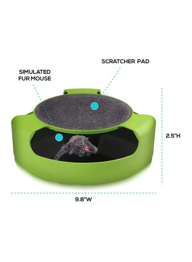 Beauenty Running Mice Toy With Scratching Pad Green/Black/Grey 10x10x2.56inch  - Image 3