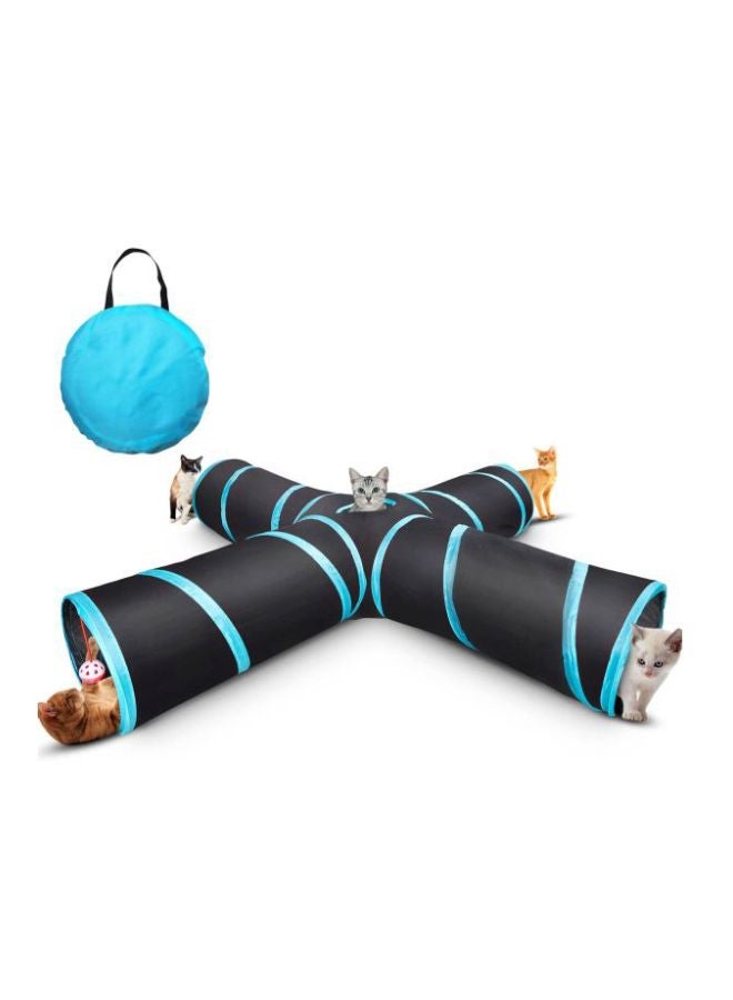 بيوينتي لعبة كرينكل للقطط بتصميم نفق بعدد 4 اتجاهات الأسود / الأزرق 16x9بوصة - Image 2