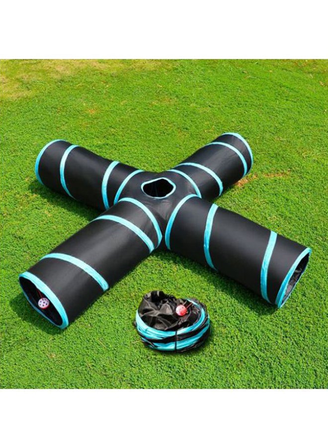 بيوينتي لعبة كرينكل للقطط بتصميم نفق بعدد 4 اتجاهات الأسود / الأزرق 16x9بوصة - Image 3