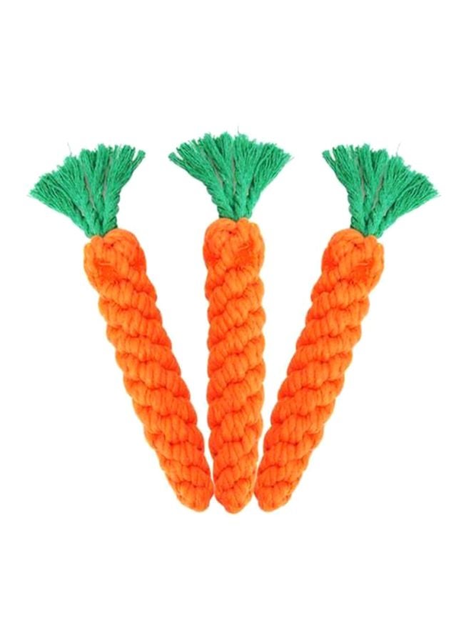 Beauenty 3-Piece Dog Carrot Toy Set Orange/Green - Image 1