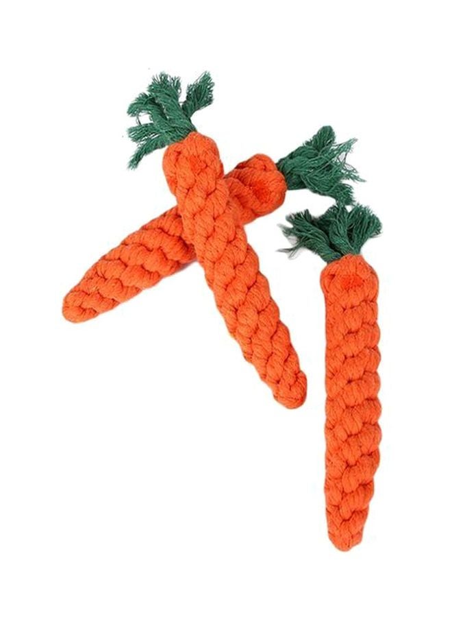 Beauenty 3-Piece Dog Carrot Toy Set Orange/Green - Image 2