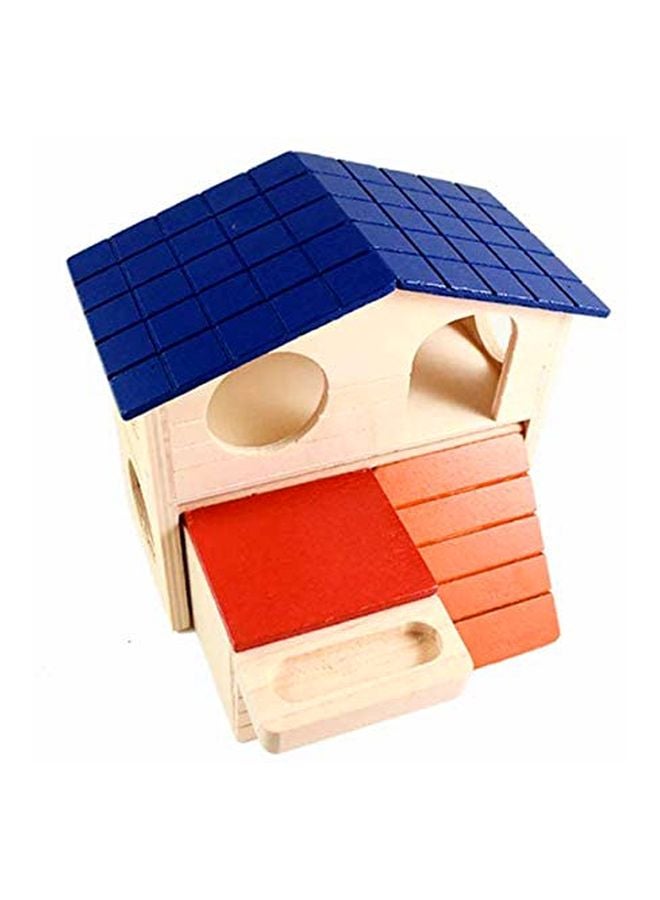 بيوينتي بيت خشبي للهامستر للاختباء بيج/ برتقالي/ أحمر - Image 2