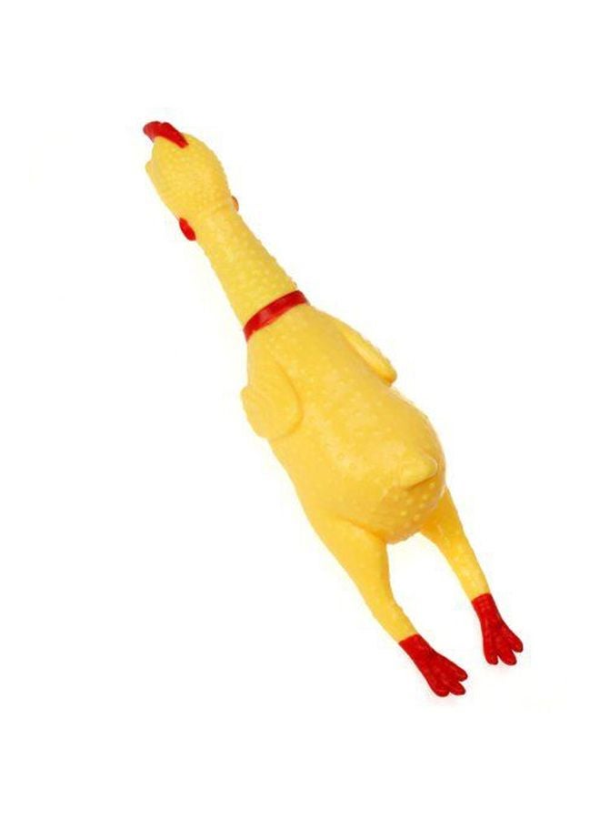 بيوينتي لعبة دجاجة من المطاط بصوت صريخ أصفر/أحمر - Image 3