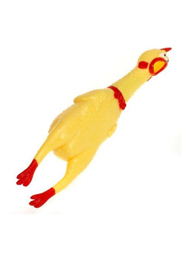 بيوينتي لعبة دجاجة من المطاط بصوت صريخ أصفر/أحمر - Image 4