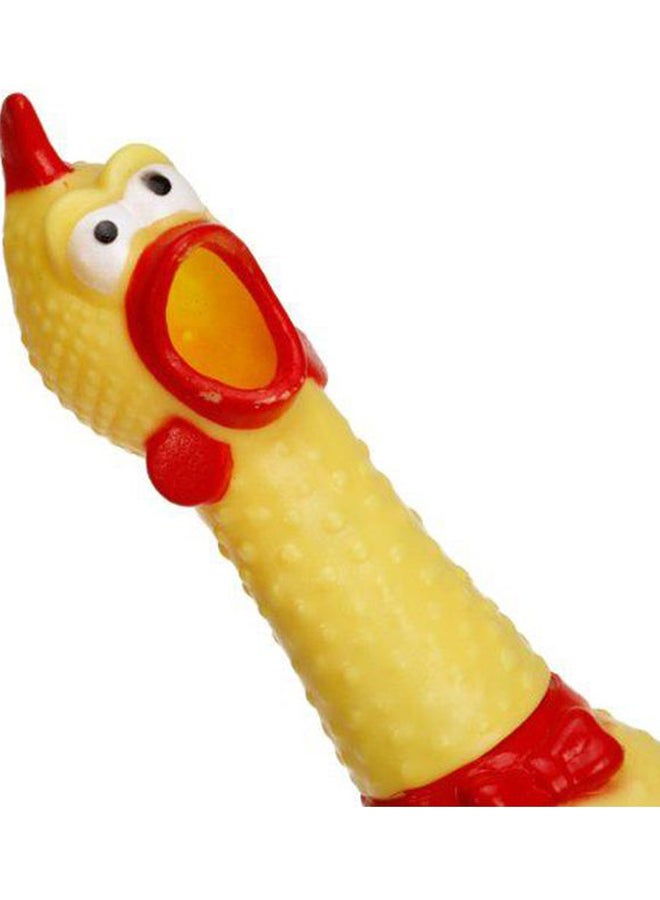 بيوينتي لعبة دجاجة من المطاط بصوت صريخ أصفر/أحمر - Image 5